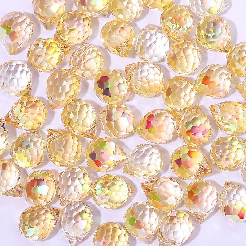 Set 50 Hạt Thủy Tinh AB Kích Thước 10 * 8mm Làm Trang Sức DIY