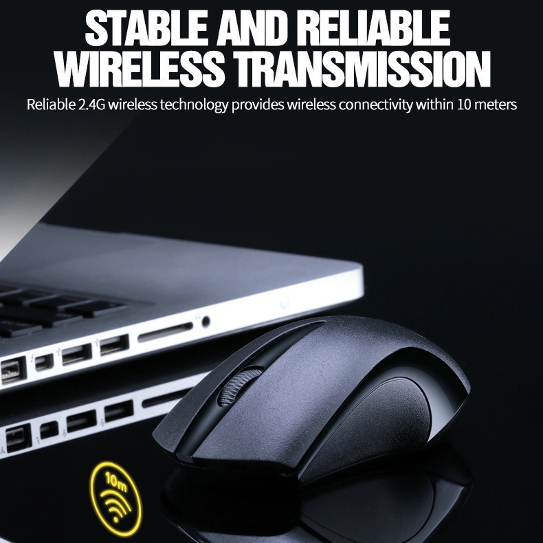 Chuột Quang Gaming T-WOLF Q2 Không Dây 3 NúT, 1600 DPI 2.4G - MàU TrắNg