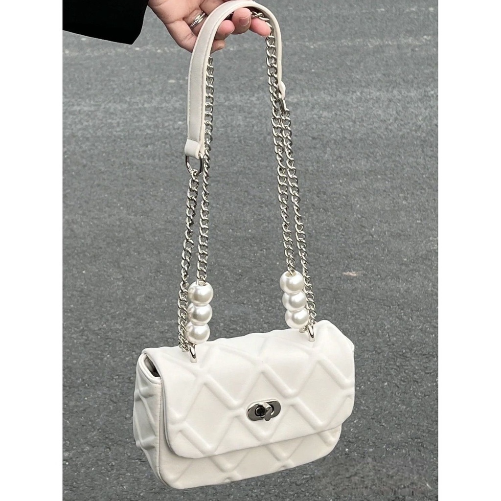 Mnefokc Túi Xách Tay Màu Trắng Thời Trang Dành Cho Nữ, Phong Cách Trẻ Trung Sang Trọng Dành Cho Nữ