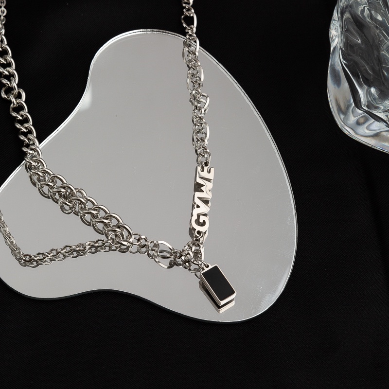 Vòng cổ Hình Chữ Cái Sang Trọng Phong Cách hip hop Đường Phố Cao Cấp