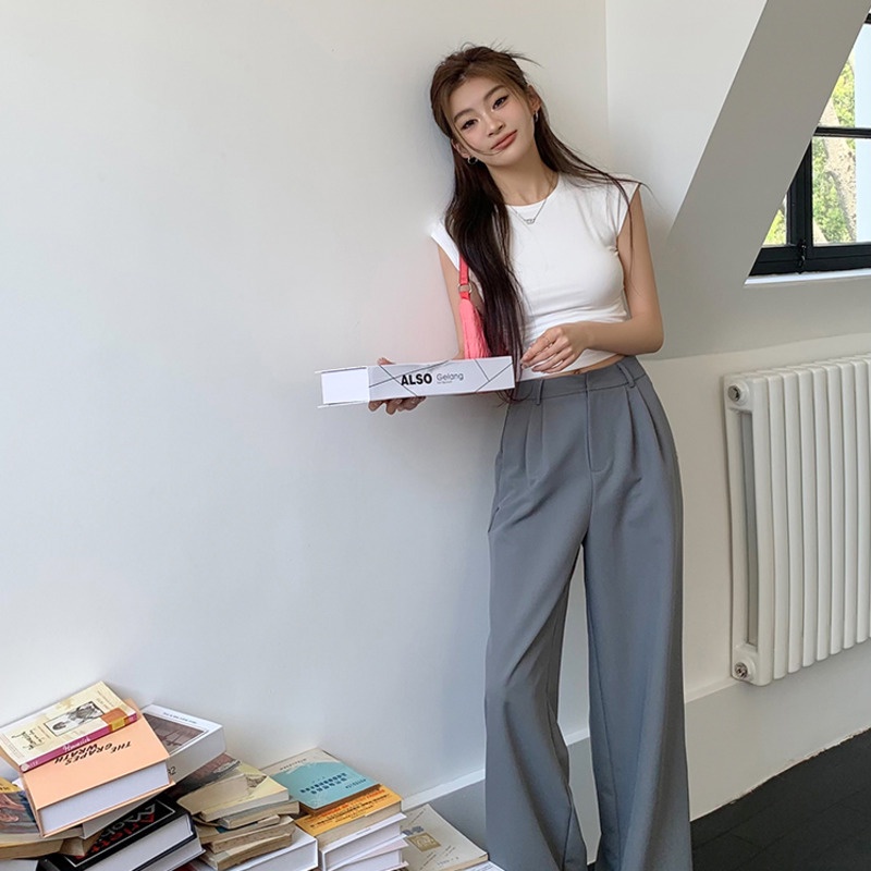 Áo Thun Ngắn Tay Cổ Tròn Màu Trơn Thiết Kế Mỏng Thời Trang Mùa Hè Mới Dành Cho Nữ