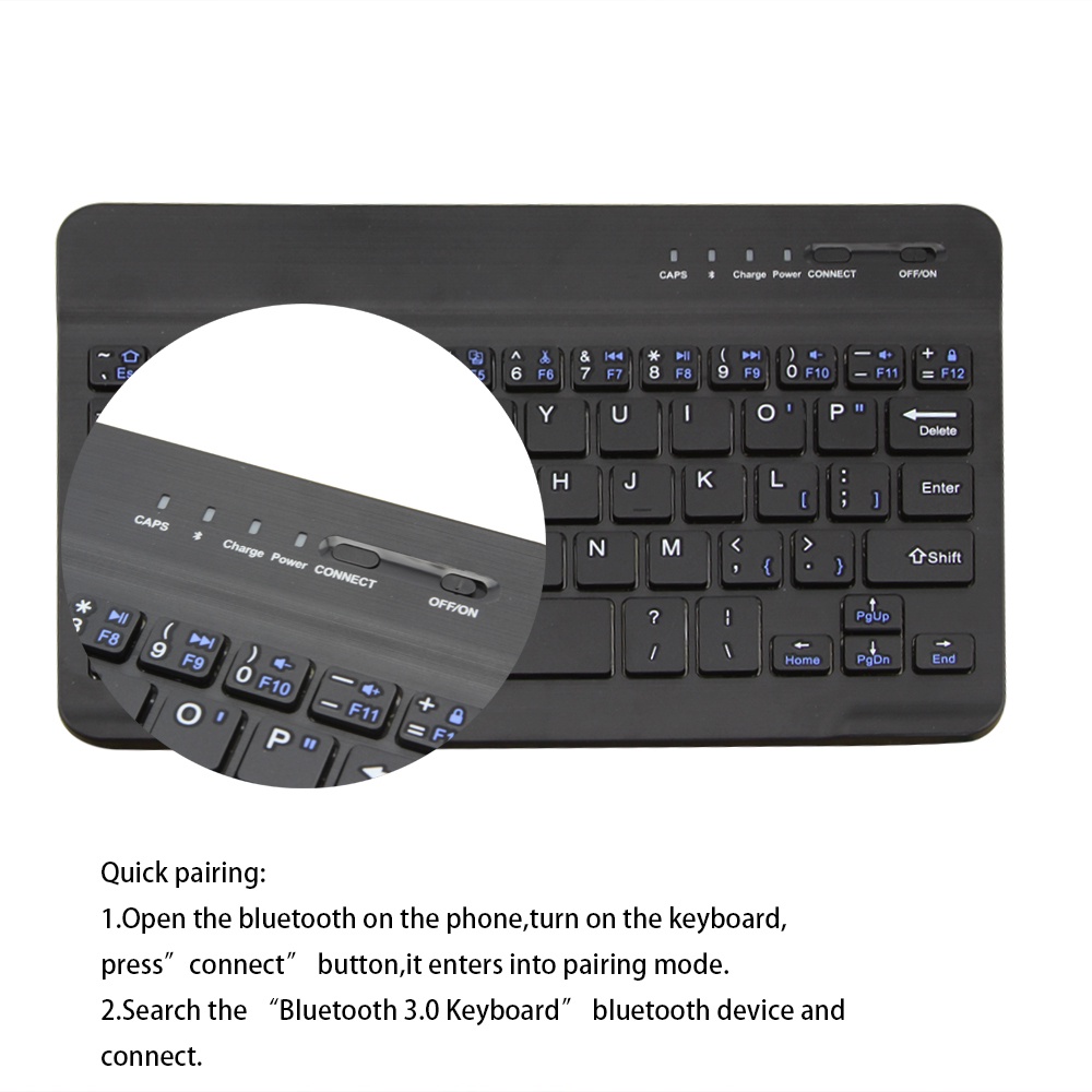 Bàn PhíM Bluetooth 3.0 Không Dây Siêu MỏNg 7 / 8 Inch Cho IOS Android Tablet PC Windows IPad