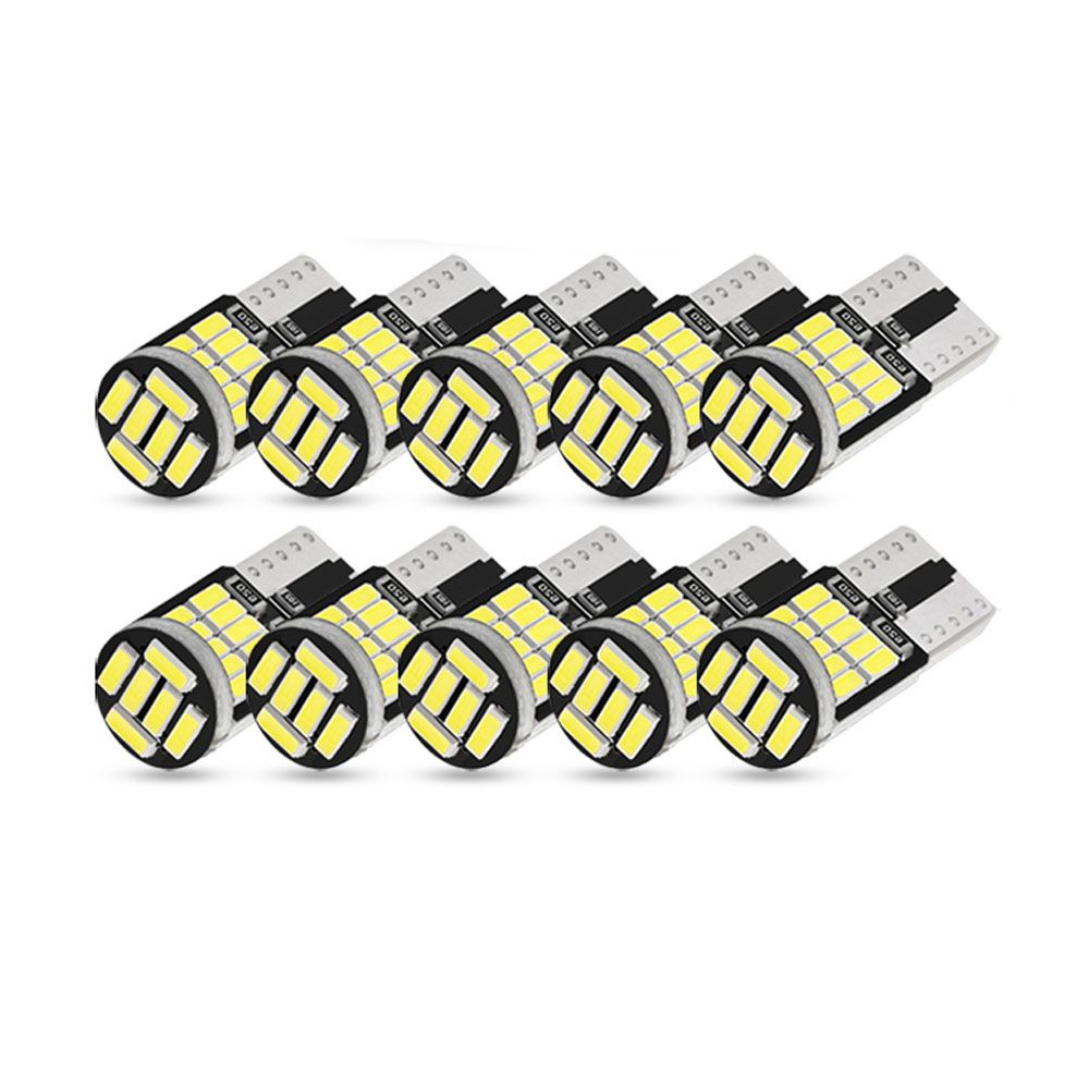 Bộ 10 Đèn Led W5W T10 4014 Smd 6000K 168 194 Led 5W5 Siêu Sáng Cho Xe Hơi