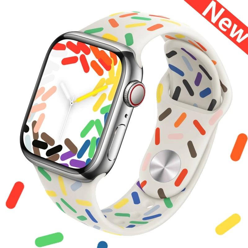 Dây Cao Su Thay Thế Cho Đồng Hồ Đeo Tay 8 7 6 5 4 3 2 1 40MM 42MM 44MM 45MM