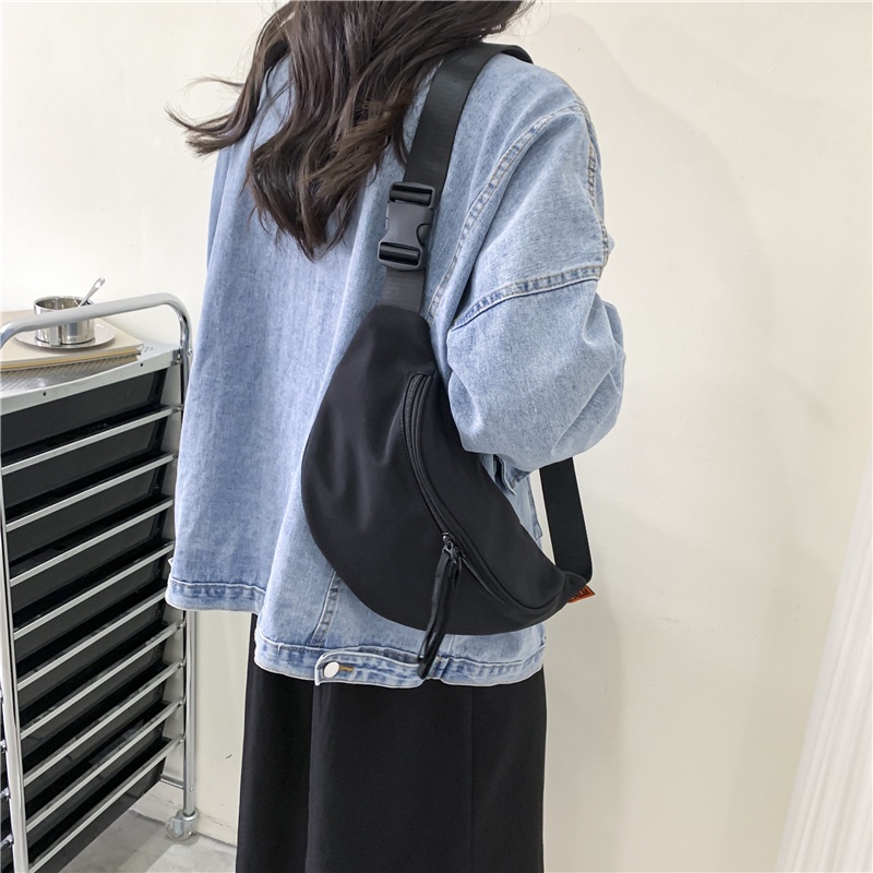 PUMB  túi vải đeo chéo bao tử  nhỏ vải đeo chéo túi đeo chéo đi học  ins Thoải mái Chic Cái mới L91THBX 37Z230911