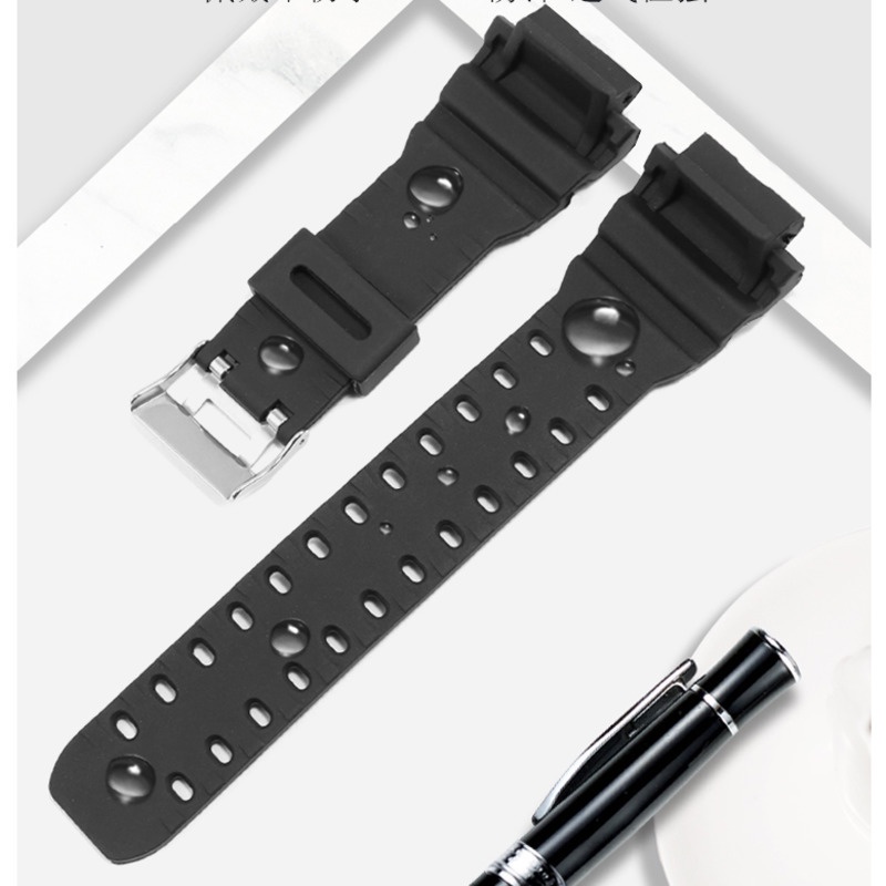 Dây đeo đồng hồ silicon thoáng khí YIFILM cho Casio G-shock GX-56BB GXW-56 GX56BB GXW56 Dây đeo đồng hồ thay thế