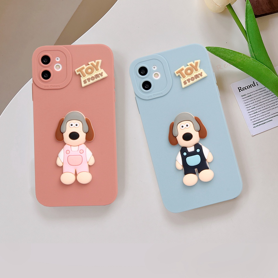 Ốp Điện Thoại Silicon Dẻo Gắn Búp Bê 3D iPhone 11 12 13 14 Pro MAX Plus Mini X XR XS MAX 6 S 7 8 Plus SE 2020 11Pro 12pro 13Pro