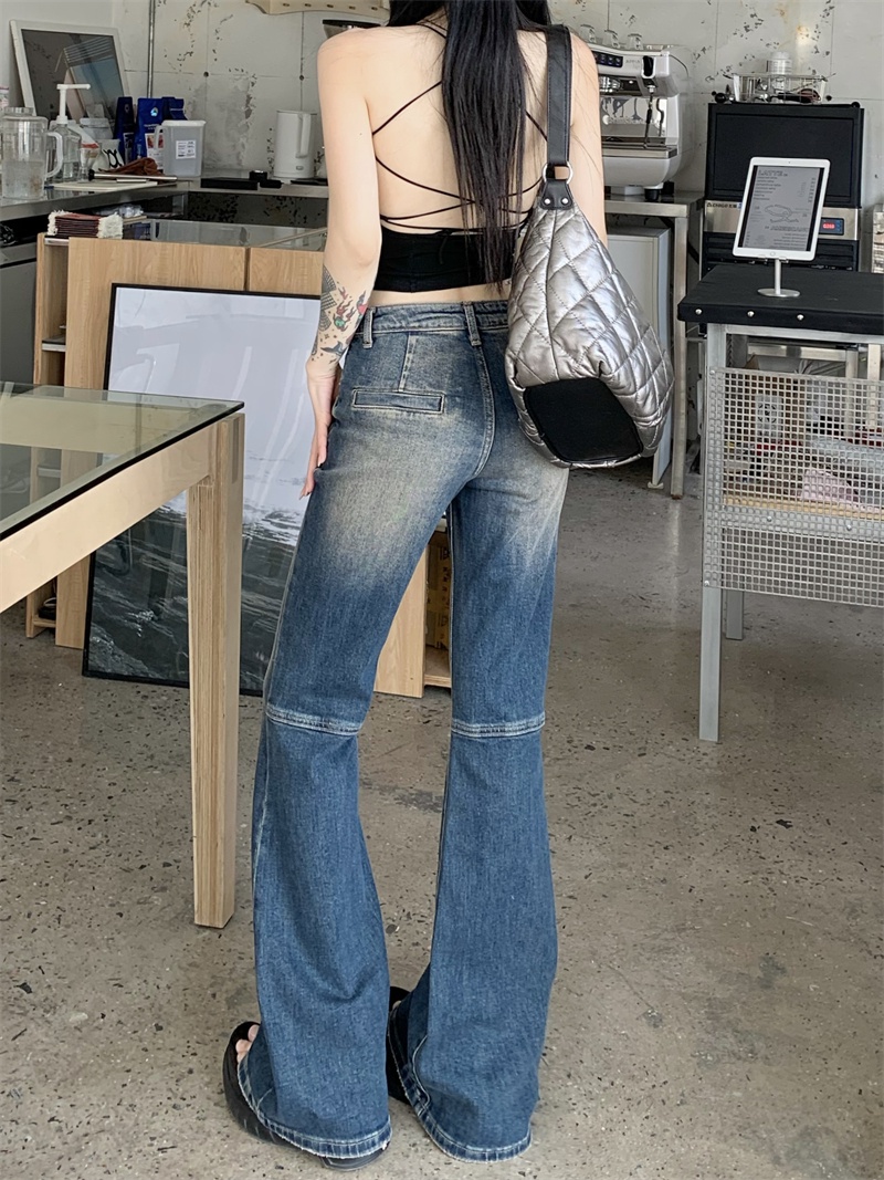 Quần Jean Lưng Thấp Dáng Ôm Phong Cách Retro 64797