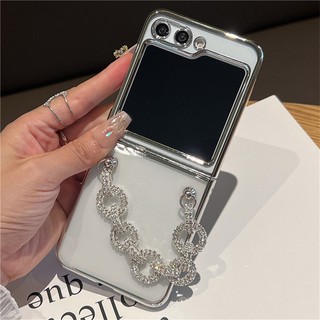 Ốp Điện Thoại Trong Suốt Đính Đá Lấp Lánh Sang Trọng Cho Galaxy Z Flip 5 Z Flip5 Flip5 Zflip5