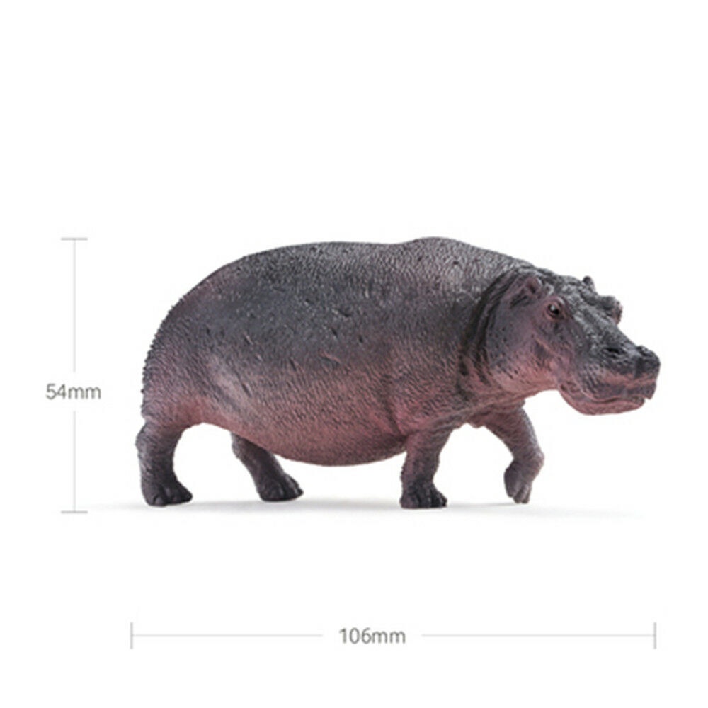 Pnso hippopotamus pet animal zoo hình mô hình trang trí nhà sưu tập trẻ em quà tặng phụ kiện đồ chơi giáo dục