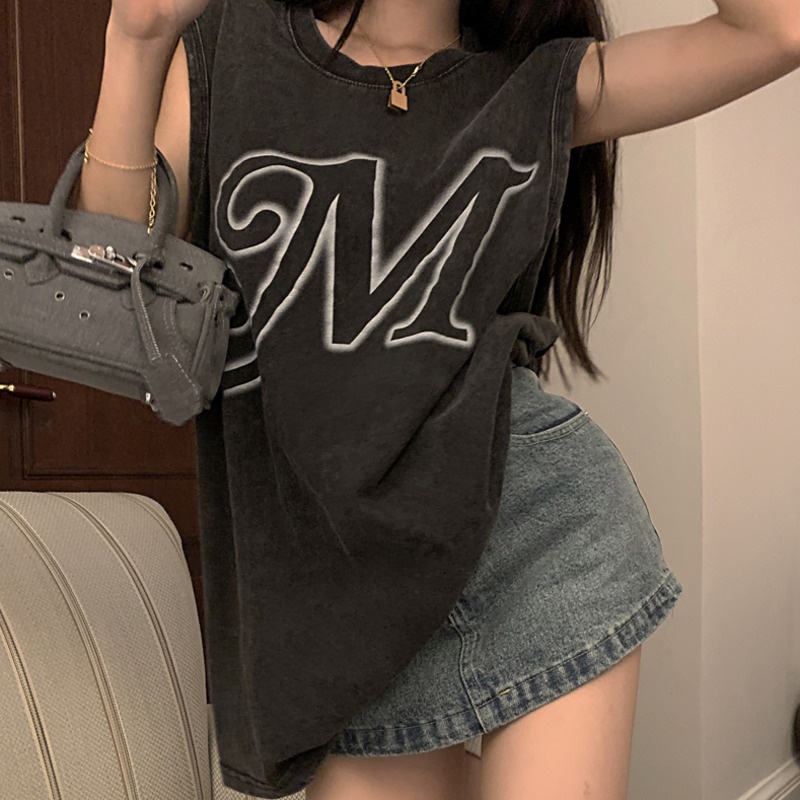 Áo Thun Sát Nách Dáng Rộng Phong Cách hip hop Thời Trang Cá Tính