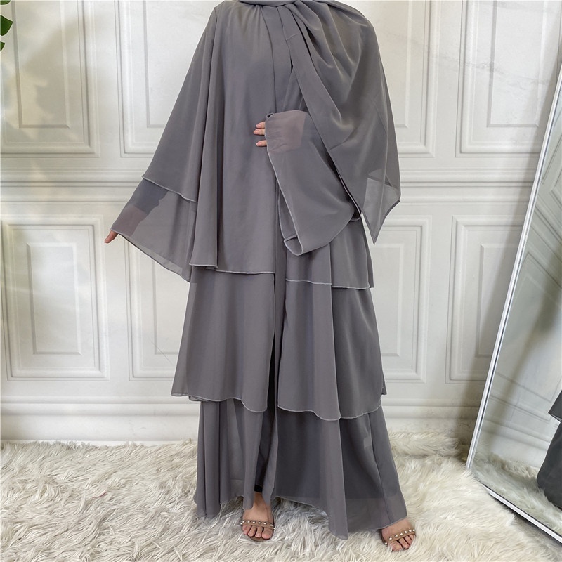Đầm Abaya 3 Lớp Thời Trang Cho Phụ Nữ Hồi Giáo