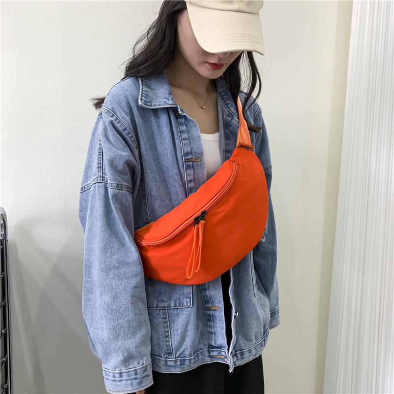 PUMB  túi vải đeo chéo bao tử  nhỏ vải đeo chéo túi đeo chéo đi học  ins Thoải mái Chic Cái mới L91THBX 37Z230911