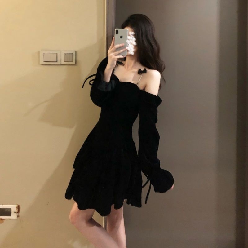 𝒀𝒂𝒏𝒚𝒂𝒏 Váy Spice Girl Cá Tính, Màu Đen Qúy Phái Dành Cho Nữ Sinh