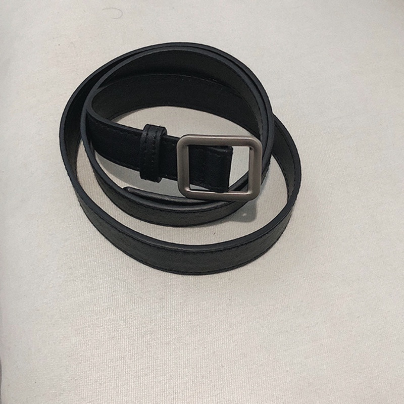 Thắt Lưng Da Mặt Vuông Phong Cách Hàn Quốc Cá Tính Cho Nam Nữ