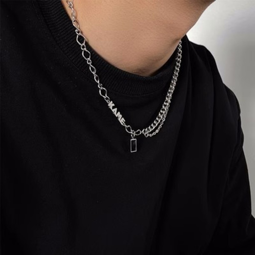 Vòng cổ Hình Chữ Cái Sang Trọng Phong Cách hip hop Đường Phố Cao Cấp