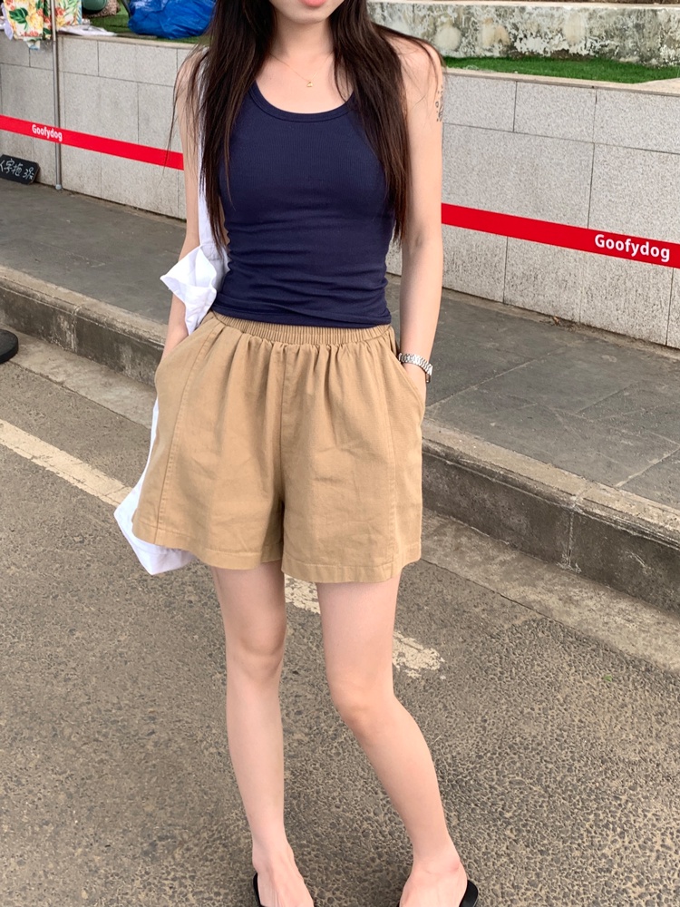 63514 Quần Short Nữ Lưng Thun Mùa Hè Giản Dị