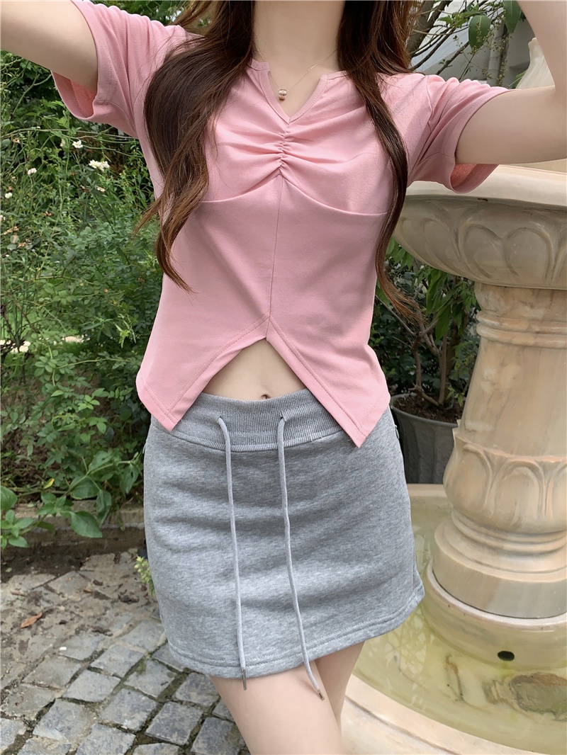 Áo Thun Tay Ngắn Cổ Tròn Bằng Cotton Nguyên Chất Phong Cách Mới 65915