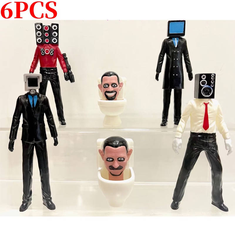 Bộ 9 Mô Hình Nhân Vật Skibidi Trang Trí Nhà Cửa