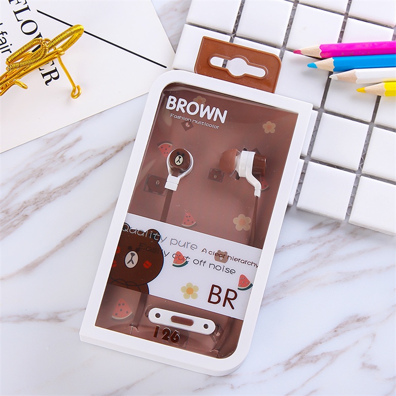 Tai Nghe Hoạt Hình Dễ Thương Có Dây Âm Thanh Nổi Chất Lượng Cao