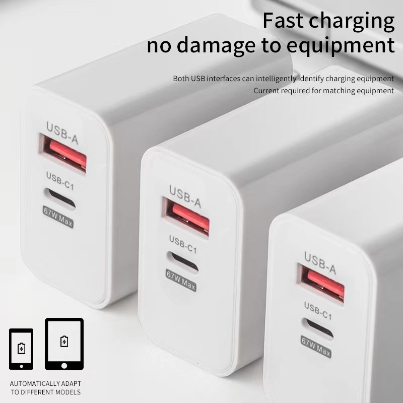 Đầu Sạc Nhanh 67W USB PD C 3.0 24h Chất Lượng Cao Cho Điện Thoại