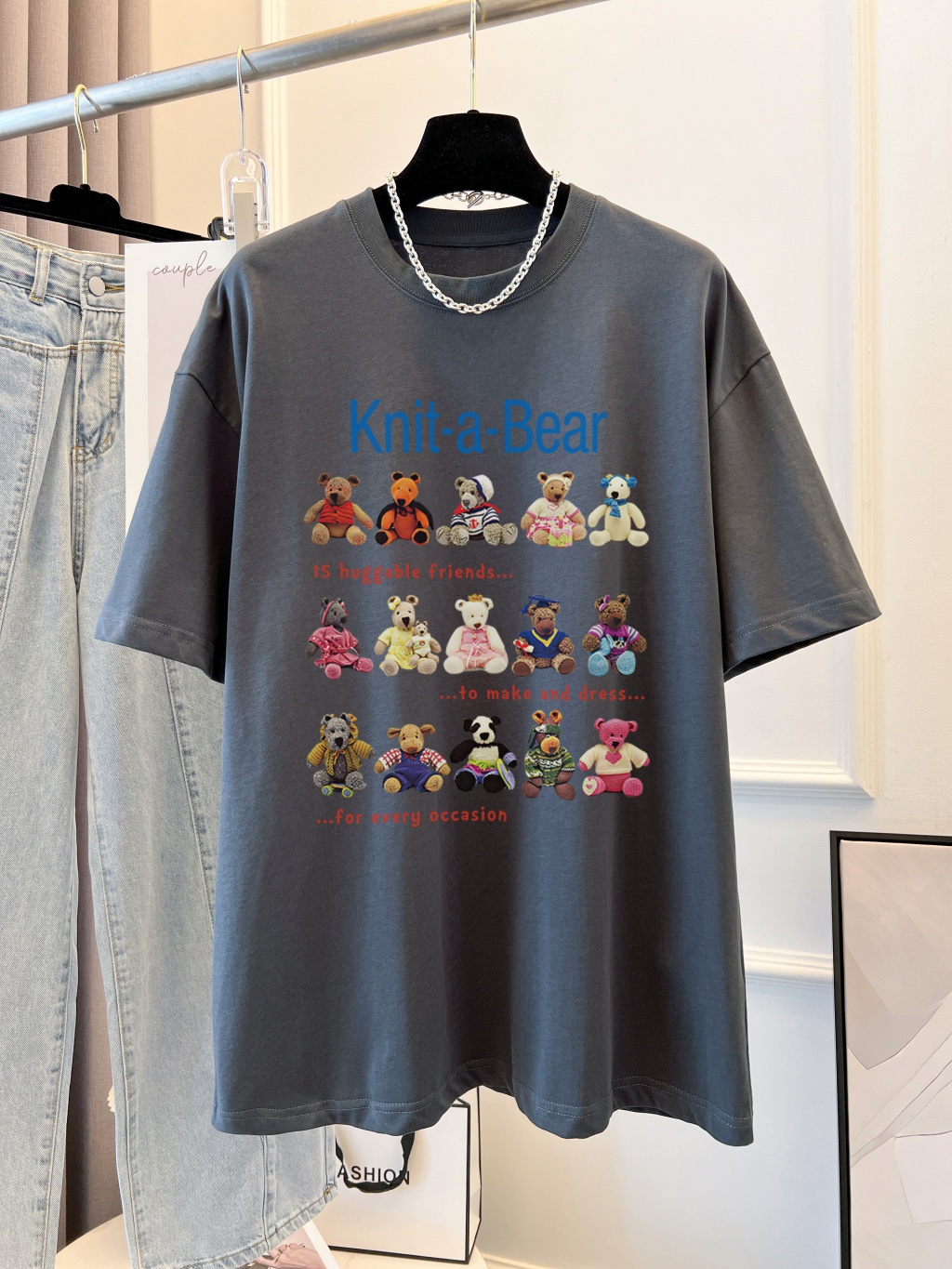 Áo Thun Cotton Dáng Rộng Ngắn Tay In Hình Phong Cách Hàn Quốc Thời Trang Mùa Hè 64505