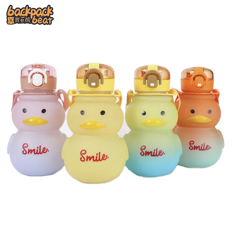Backpack Bear Bình uống nước hình chú vịt dễ thương 650ML