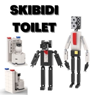 3pcs Skibidi Toilet Series Building Blocks Woffer Man and Camera Man Model Figure Puzzle Toy Kids Fan Gift