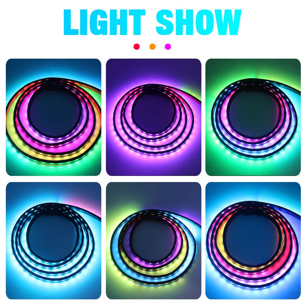 Dây Đèn Led RGB 12 / 24V 5050SMD Cảnh Báo Trang Trí Cho Xe Tải