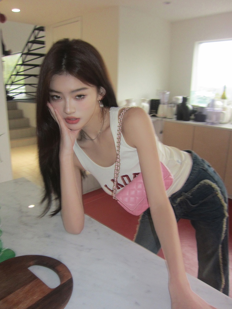 Quần Jean Ống Loe Rộng Sờn Phong Cách Retro Mỹ Mùa Xuân Hè Kiểu Mới 63051