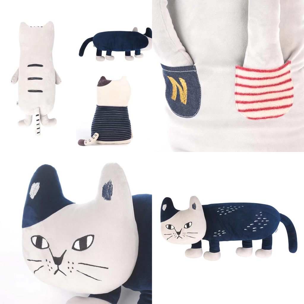 Mèo Nhồi Bông Mềm Mại Phong Cách Nhật Bản Xinh Xắn