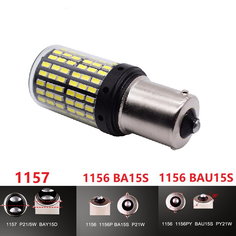 Bộ 2 Đèn led Tín Hiệu 3014 144smd Canbus S25 1156 P21W BA15S BAY15D BAU15S PY21W T20 led 7440 7443 W21W 1157