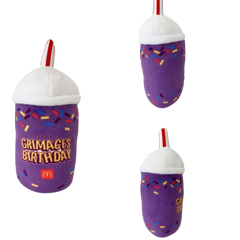Búp Bê Nhồi Bông Grimace Shake Hat Ngắn Màu Vàng Chất Lượng Cao