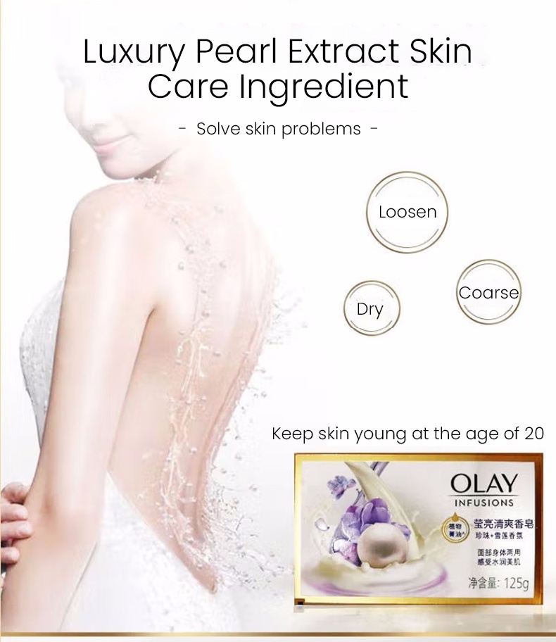 Xà Phòng Tắm OLAY 125g Dưỡng Ẩm Làm Sạch Sâu Có Hương Thơm Cao Cấp