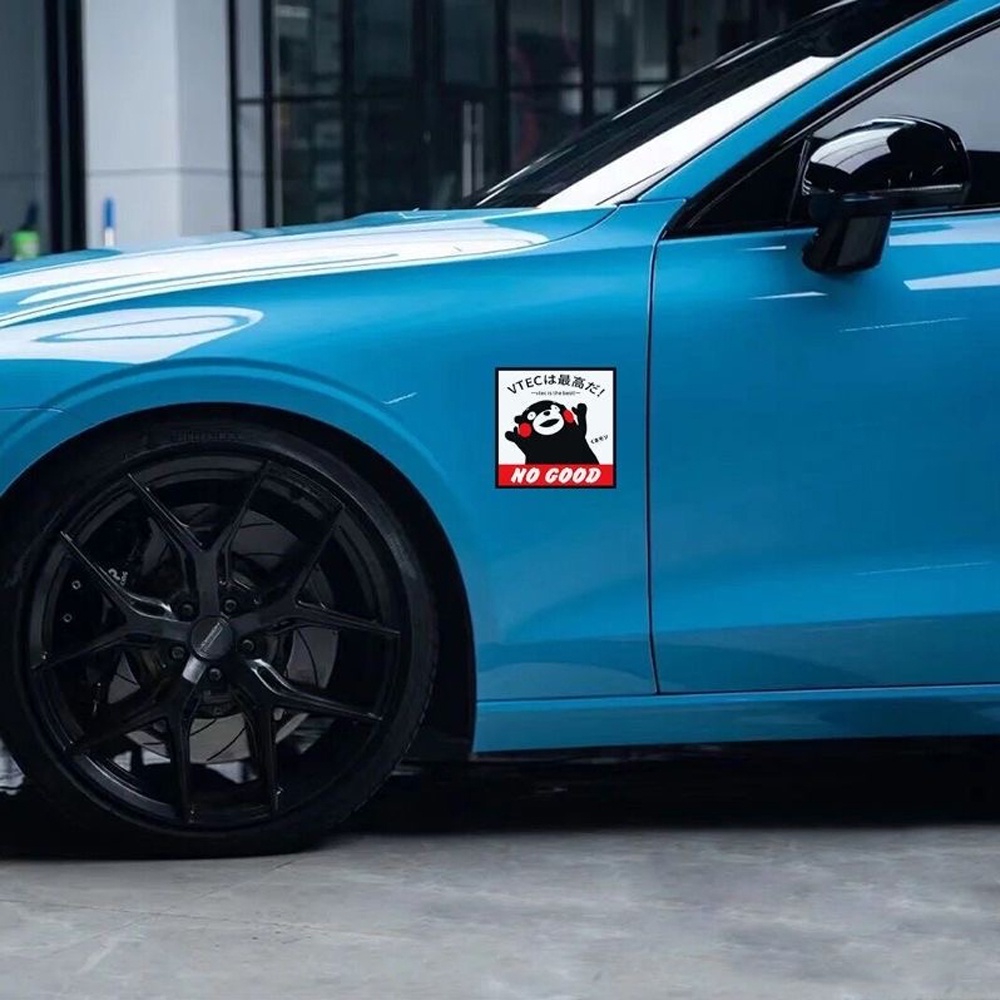 Đề Can Dán Trang Trí Kính Chắn Gió Xe Hơi / Xe Máy Điện / Kính Chắn Gió Hình Gấu Kumamon Phản Quang Dễ Thương