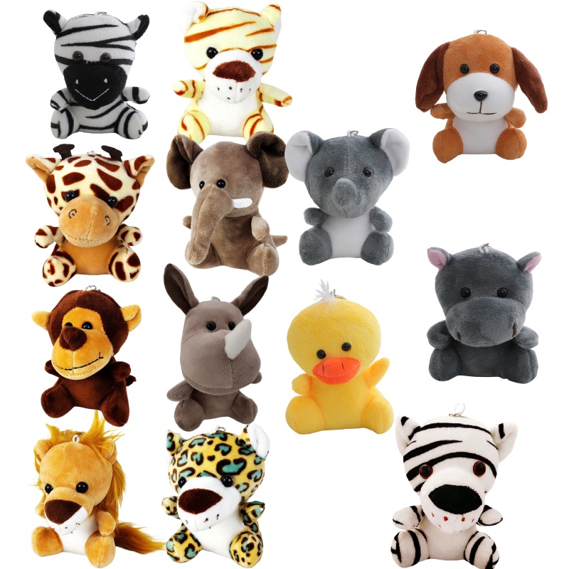 Thú Nhồi Bông Bốn Inch Hình Động Vật Vui Nhộn Cho Bé Và Người Lớn