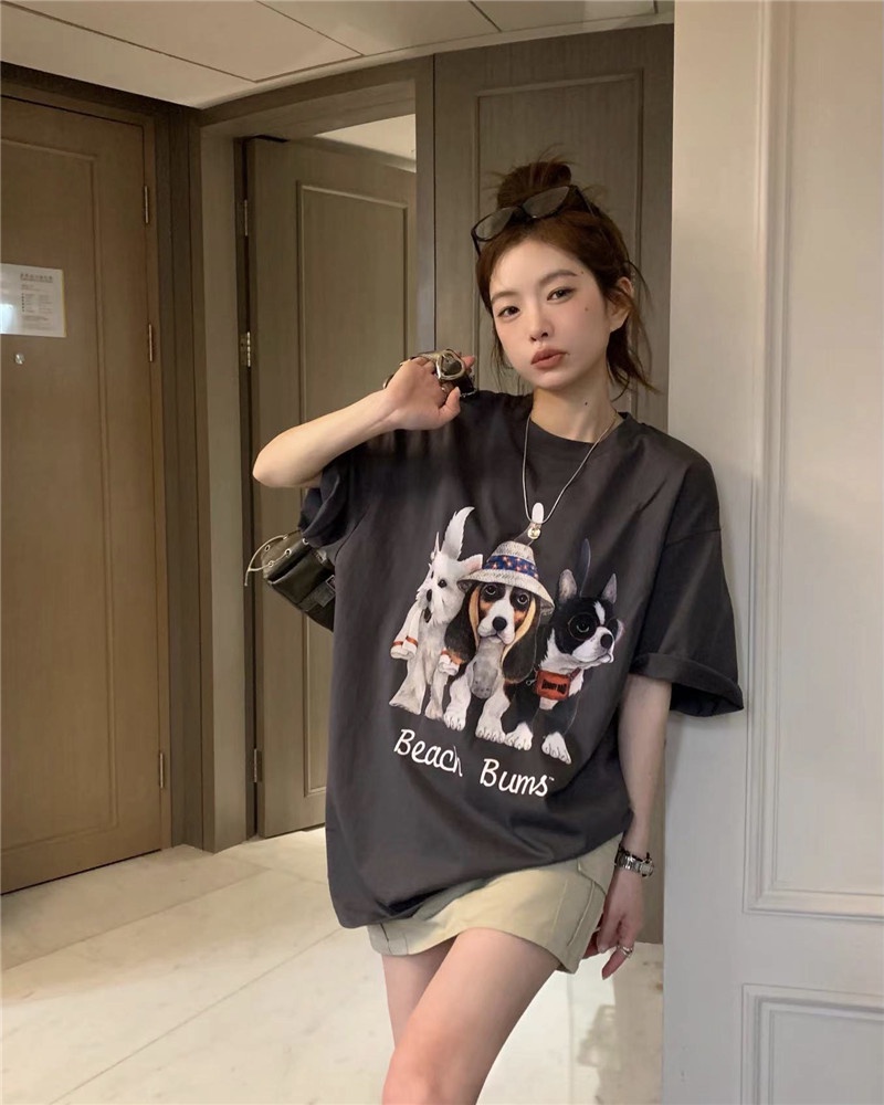 Áo Thun NgắN Tay In HoạT HìNh CúN Dễ Thương 65316