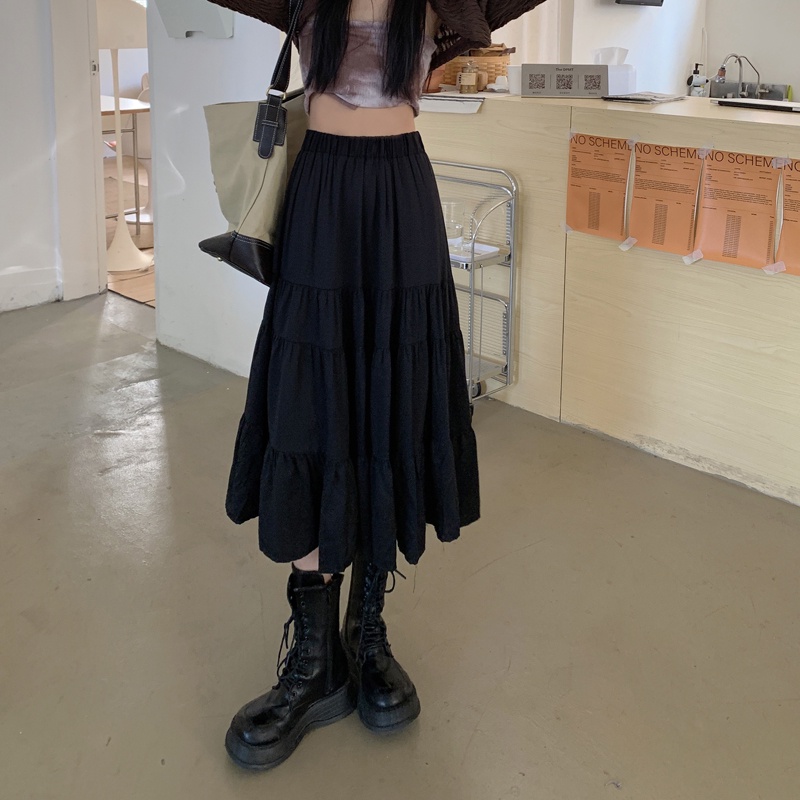 Chân Váy Chữ A Cạp Cao Vừa Phong Cách Pháp Thời Trang Xuân Hè Kiểu Mới 63817