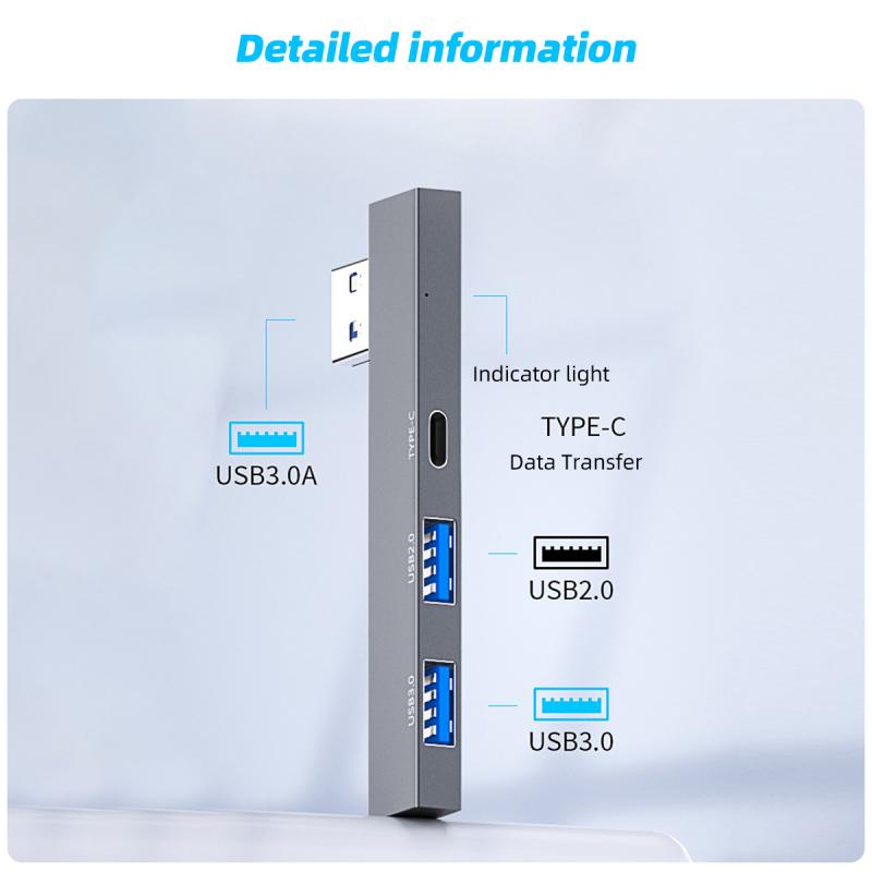 Bộ Chia HdoorLink 3 Cổng USB 3.0 HUB 3 Trong 1 OTG USB 3.0 2.0 Type C Tốc Độ Cao Cho Máy Tính Laptop