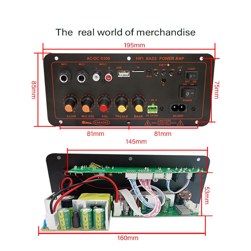 Bảng Mạch Khuếch Đại Âm Thanh Bluetooth D100 D300 600W D100 12V 24V 220V