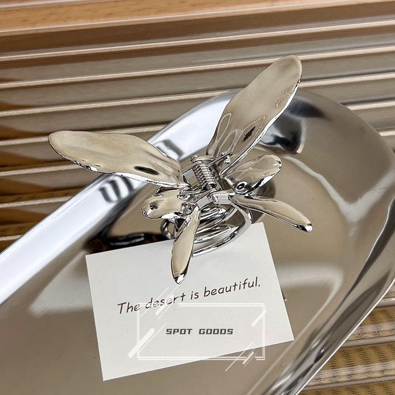 Kẹp Tóc Hình Cá Mập / Bướm Bằng Kim Loại Thời Trang Cho Nữ