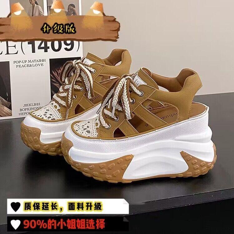 Giày Sandal Đế Dày Thoáng Khí Thời Trang Mùa Hè 2023 Phong Cách Mới Cho Nữ