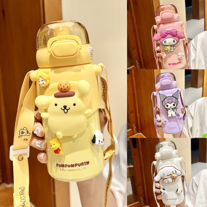 Backpack Bear SANRIO Bình Nước Giữ Nhiệt 600ml Bằng Thép Không Gỉ 316 Họa Tiết Hoạt Hình Dễ Thương