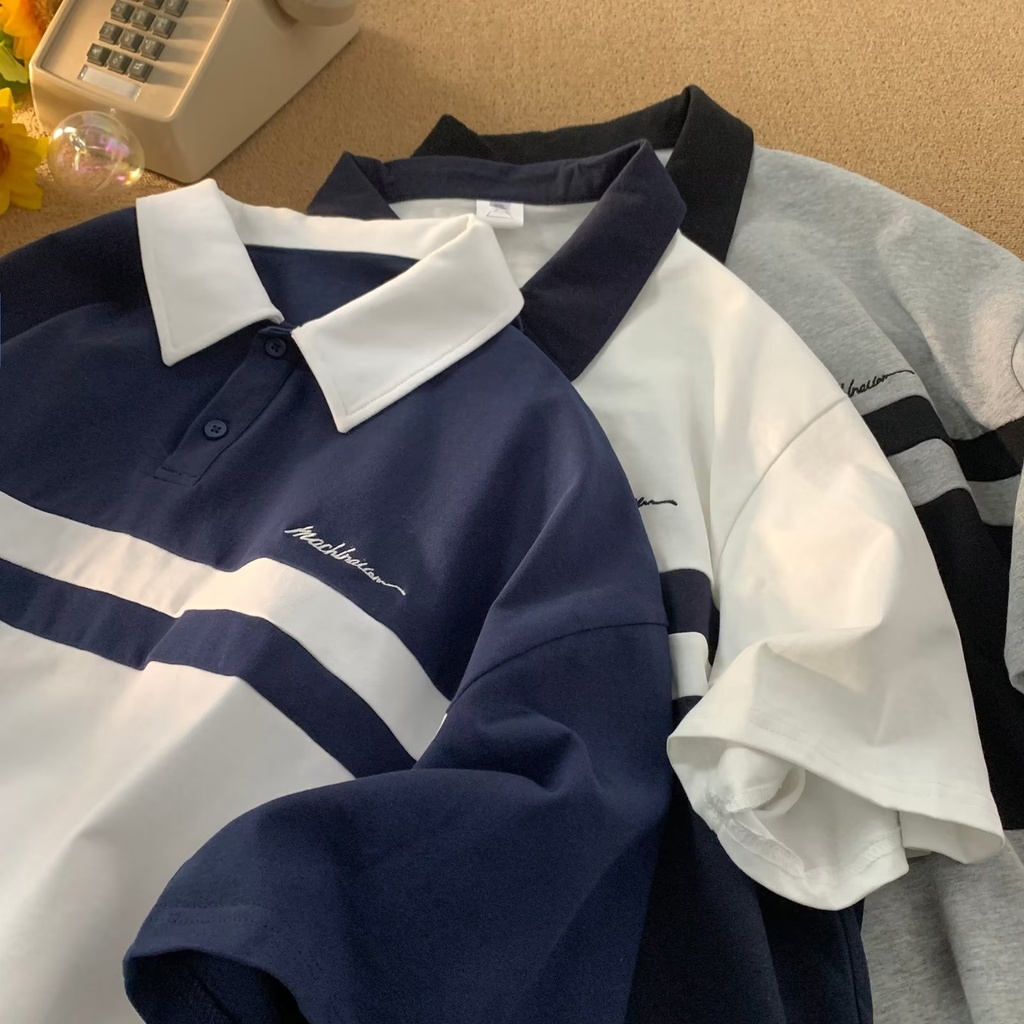 Áo Thun polo Tay Ngắn Phong Cách Preppy Độc Đáo Thời Trang Mùa Hè Cho Nữ