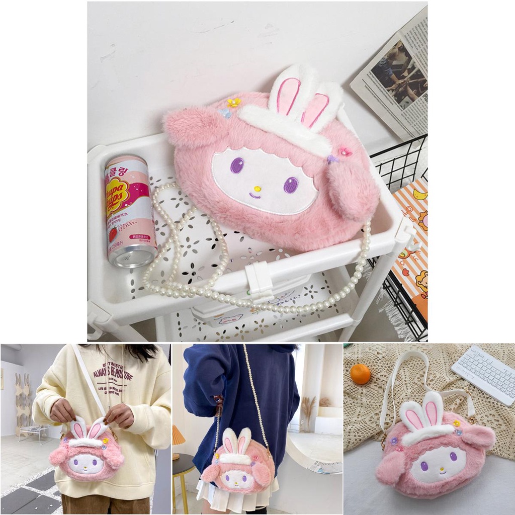 Ba Lô Hình Thỏ Nhồi Bông Dễ Thương Xinh Xắn