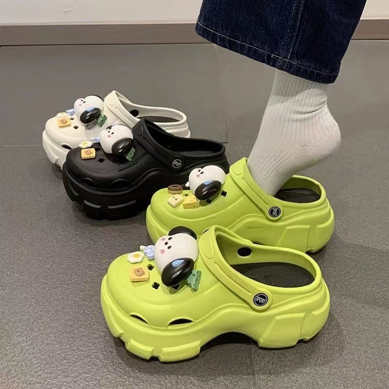 C＆S Dép sandal nữ Dép bánh mì  dép đế cao Mùa hè Thoải Mái Xinh Xắn