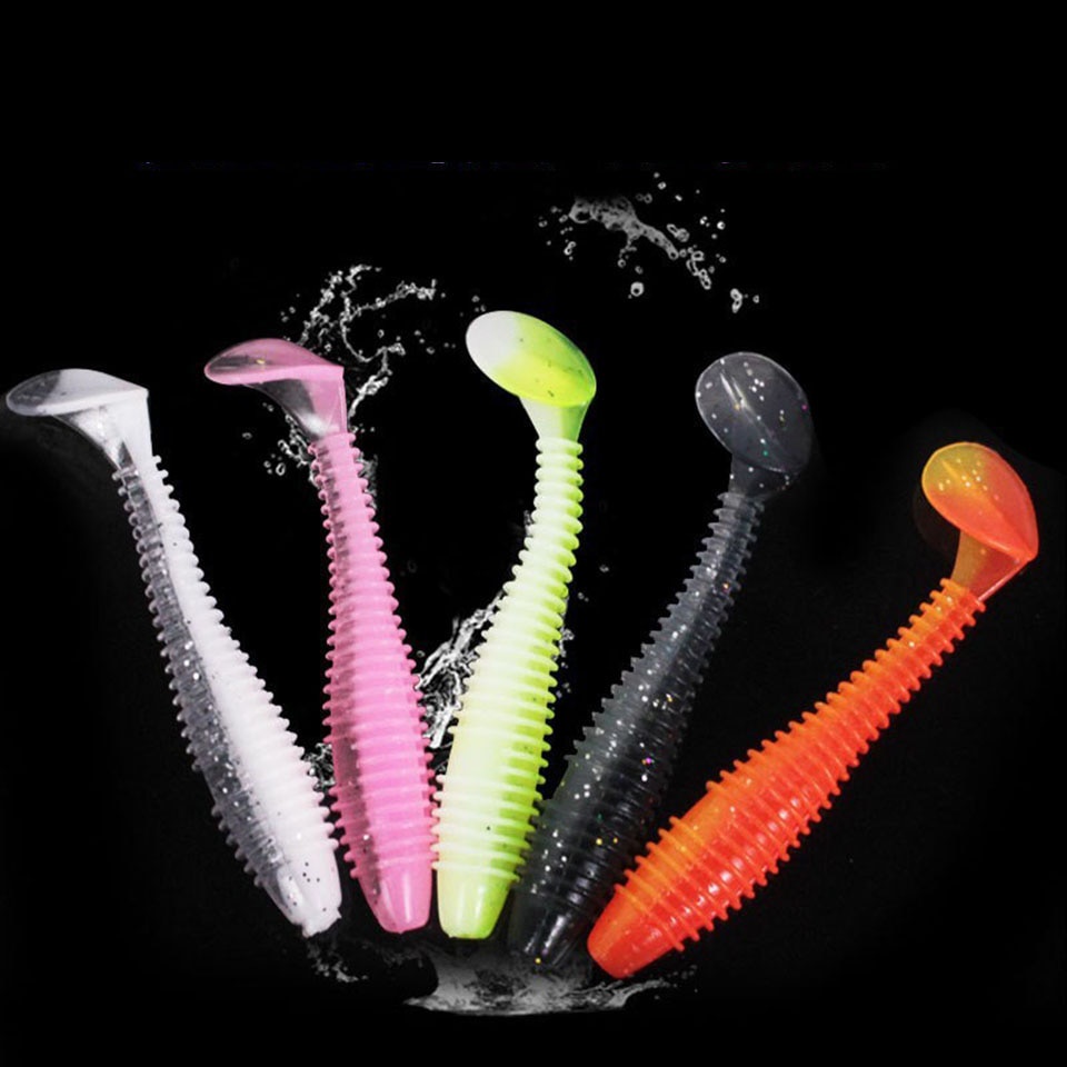 Bộ 10 Mồi Giả Câu Cá Hình Giun Mềm 4.5cm / 5.5cm / 6.5cm