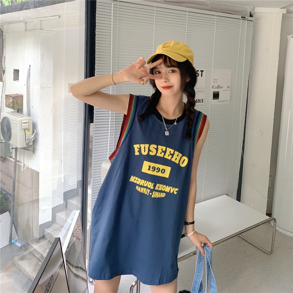 Mới Áo Bóng Rổ Không Tay Dáng Rộng Thời Trang Mùa Hè Cá Tính