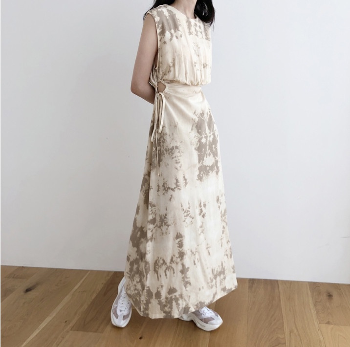 Đầm Sát Nách Lưng Vừa Thiết Kế Dây Rút Không Eo 62851