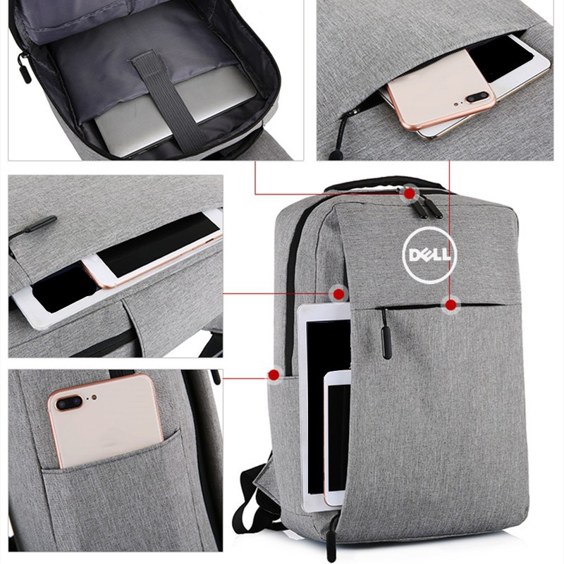 Balo Đựng Laptop Dell Chống Thấm Nước Có Cổng Sạc USB Đa Năng Thời Trang Công Sở